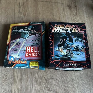 Hell Raiser & Heavy Metal Game Bundle - Commodore Amiga - Complete - Picture 1 of 4