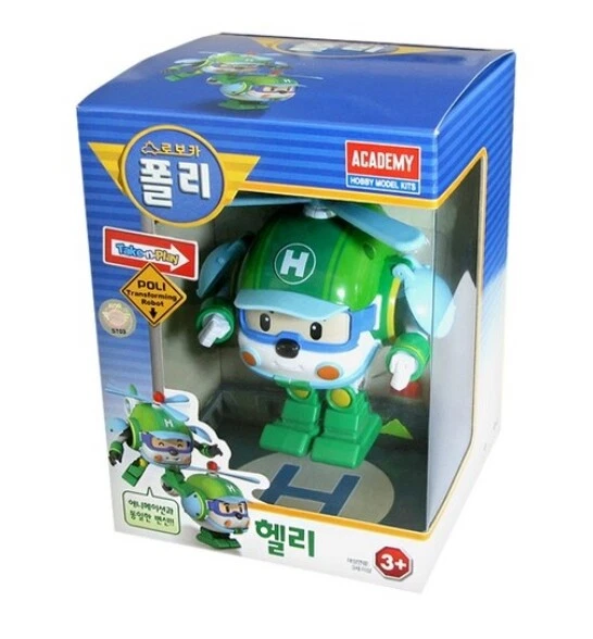 Robocar Poli Helicopter HELI Robot Transformer Car Toy Figure Action Korean TV  - Image 1 of 4
