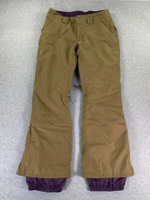 BURTON Dryride 雪裤女式小号棕色防水隔热滑雪滑雪板 — 第 1/4 张图片