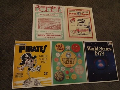 Pittsburgh Pirates Program Cover 8x10 Photos for 5 World Series Wins: 1909-1979 - Image 1 of 4