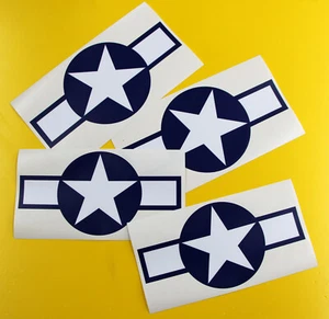 RC Aircraft Plane LARGE SCALE USAF Warbird Stars & Bars stickers decals SET of 4 - Picture 1 of 2