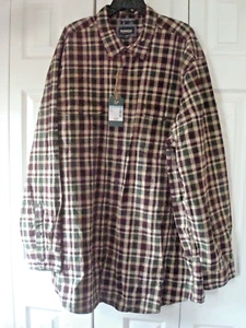 Mens Big & Tall Canvas Shirt Outdoor Life Size XXXLT (3XLT) Custom Malbec - Picture 1 of 2