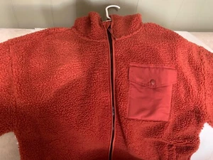 Herren Old Navy Full Zip Hoodie, High Neck, Taschen, Kordelzüge, dunkelorange, XL - Bild 1 von 9