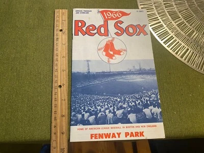 1966 NY YANKEES vs Boston Red Sox Scorecard/Program UNMARKED -YASTRZEMSKI MANTLE - Image 1 of 4