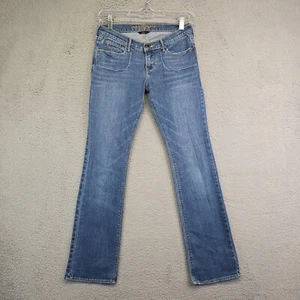 Abercrombie Bootcut Jeans Womens 14 Ultra Low Rise Medium Wash Stretch Y2K Chic - Picture 1 of 11