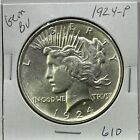 1924 P GEM Peace Silver Dollar BU MS+++ UNC Coin Free Shipping #610