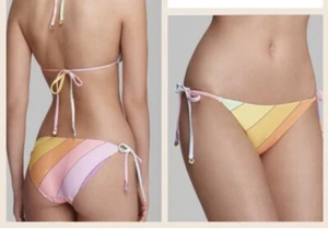 Wildfox Womens Rainbow String Bikini Bottoms Multi-Colored Size M NWT - Picture 1 of 5