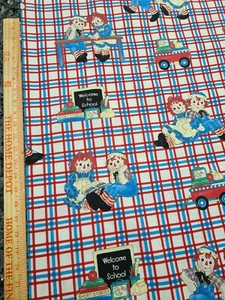 Raggedy Ann cotton fabric by the yard 45" wide - Picture 1 of 1