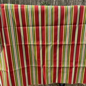 Berkshire Home Upholstery Fabric Red Stripe Canvas Durable 3.75 yd x 56 - Picture 1 of 9