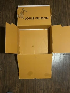 Authentic LOUIS VUITTON LV Shipping Box 15x19x6.5 USED - Picture 1 of 8