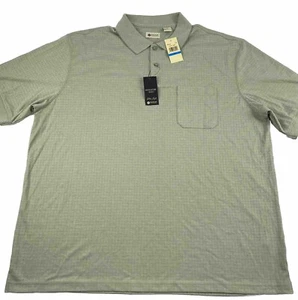 Haggar Men’s Golf Polo Shirt Short Sleeve Soft Jade Size XL - Foto 1 di 12