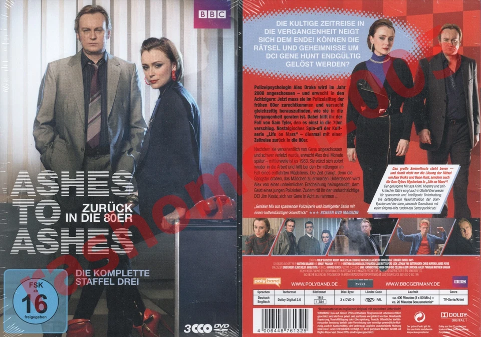 DVD TO ASHES TV SERIES SEASON 3 Keeley Hawes Philip Glenister Region 2 PAL NEW - Image 1 of 1