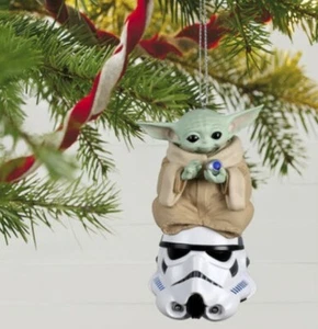2021 Hallmark Keepsake Baby Yoda Star Wars The Child The Mandalorian Grogu - Bild 1 von 4