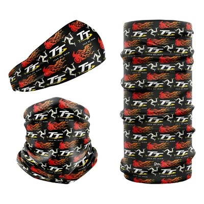 GIRAFFE Isle of Man TT Flames Kopfbedeckung Snood Bandana multifunktional recycelt UK G-886