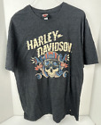 Harley Davidson T Shirt XL Skull Snakes Cowboy Austin Texas TX Ride Free Genuine