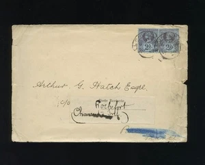 1896 Cunard Line Umschlag - 2 1/2d Queen Victoria Briefmarken - London Poststempel - Bild 1 von 1