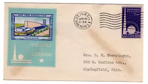 #853 on New York World's Fair Opening Day Apr 30 Staehle w/ Nicklin Label - Picture 1 of 2