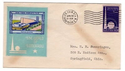 #853 on New York World's Fair Opening Day Apr 30 Staehle w/ Nicklin Label - Image 1 of 2