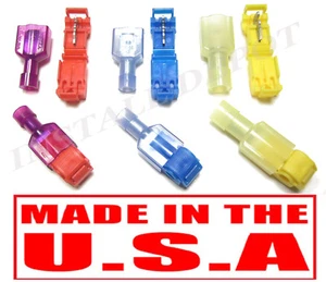 (150) T-Taps & Male Quick Disconnects Splice Wire Connectors 22-10 Gauge * USA * - Picture 1 of 1