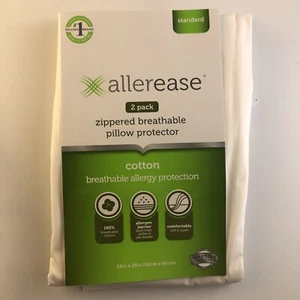 AllerEase 100 % atmungsaktiver Baumwollkissenschutz zum Schlafen, Standard 26 Zoll - Bild 1 von 4