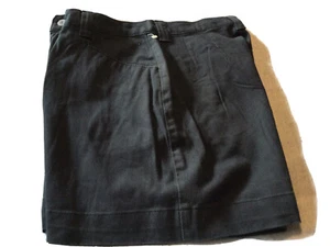 Pantalones Cortos Chinos Lee Informales De Colección Para Mujer 10P Pequeños Negros Sin Arrugas Tiro Alto - Imagen 1 de 1