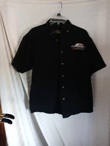 Vtg. Harley Davidson Men's Medium Screamin Eagle Short Sleeve Button Front Shirt - Picture 1 of 6