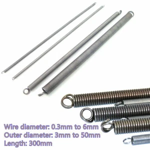 Resortes de expansión largos 300 mm diámetro de alambre 0,3 - 6,0 mm resorte de tensión de extensión - Imagen 1 de 29
