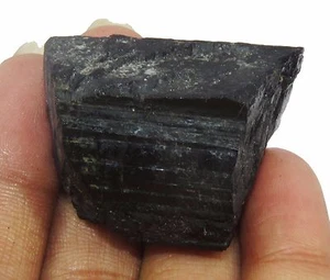 246.10 Ct Natural Black Tourmaline Loose Gemstone Opaque Uncut Rough AA+ Quality - Picture 1 of 6