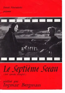 The Seventh Seal Ingmar Bergman Movie Film Programme (French) Brochure - Picture 1 of 9