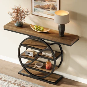 Tribesigns 6-Tier Console Table,47" Industrial Entryway Table with Storage Shelf - Picture 1 of 12