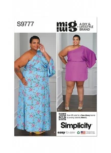 Caftano donna taglie forti Simplicity Easy CUCIRE PATTERN S9777 in 2 lunghezze - Foto 1 di 5