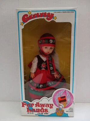 Muñeca Ginny Far Away Lands italiana Ginny 8" de alto con caja (1982) DE COLECCIÓN Foto 1 de 4