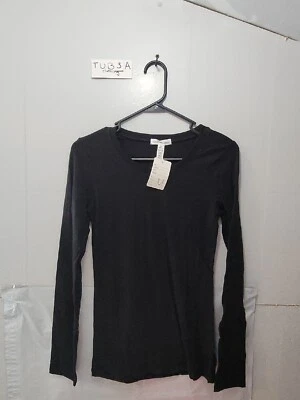 Camisa negra de manga larga Ambiance Apparel para mujer talla M Foto 1 de 4