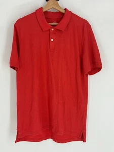 St. John's Bay Orange Short Sleeve Collared Polo Shirt Men's Size Medium - Picture 1 of 5