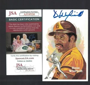 Dave Winfield San Diego Padres Signed Perez Steele Postcard JSA - Picture 1 of 2