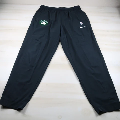Boston Celtics Pants Mens XXL 2XL Black Nike NBA Jogger Warmup Measured 35x32 Cover