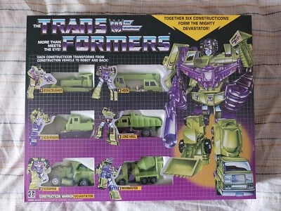 Transformers G1 Constructicon Escavators Devastator NUOVO KO - Immagine 1 di 4
