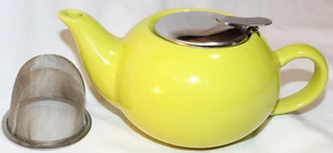 Certified International 2 Cup Mini Teapot Yellow/ Green with Infuse/Strainer - Picture 1 of 19