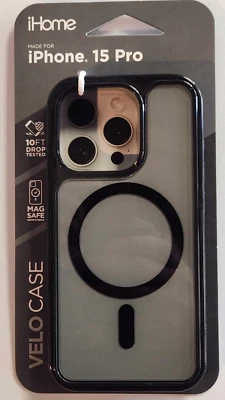 NUEVA Funda de Teléfono iHome Velo Magnética para iPhone 15 Pro Negra Foto 1 de 2