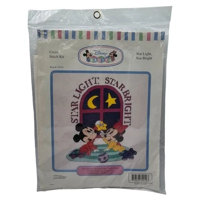 Disney Babies "Star Light, Star Bright" cross-stitch kit Mickey Minnie Mouse - Image 1 of 3