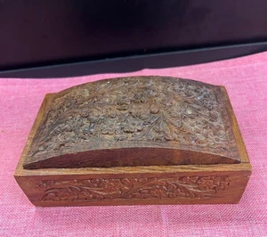 Joyero diseño flores talladas a mano - Imagen 1 de 4