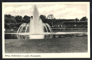 Bottrop, Ansichtskarte, Overbeckshof mit großen Wasserspielen  - Picture 1 of 2