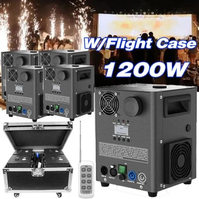 1200W Cold Spark Machine Stage Effect DMX Firework Machine Bar Wedding Show+Case - Image 1 of 4