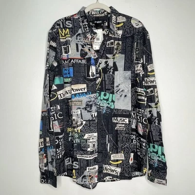 Camisa masculina Desigual Graphic nova com etiquetas XXL - Imagem 1 de 4