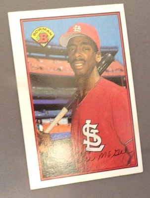 Willie McGee, St. Louis Cardinals, 1989 Bowman, #442, Mint - Image 1 of 2