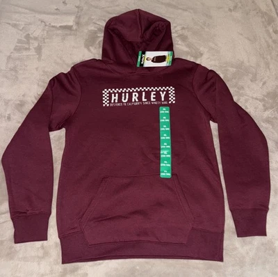Hurley мальчиков бордовый пуловер толстовка с капюшоном, размер X большой (18/20) - Изображение 1 из 2