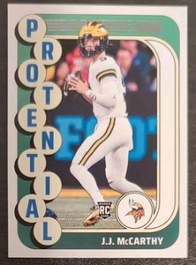 J.J. McCarthy #10 2024 Panini Score Potential Insert Rookie Card RC Vikings - Picture 1 of 3