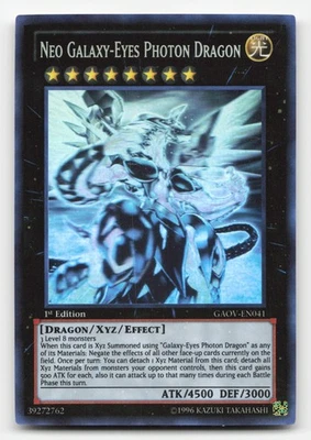Yugioh Neo Galaxy-Eyes Photon Dragon GAOV-EN041 Ghost Rare 1st Edition VLP - Image 1 of 2