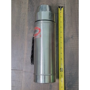 Vintage Uno-Vac Stainless Steel Thermos Bottle Thermal Efficiency Guaranteed - Picture 1 of 5