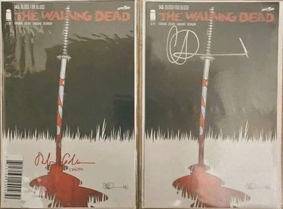 2 Image The Walking Dead #145 signed Adlard Gaudiano Kirkman Invincible 1 AMC - Image 1 of 4